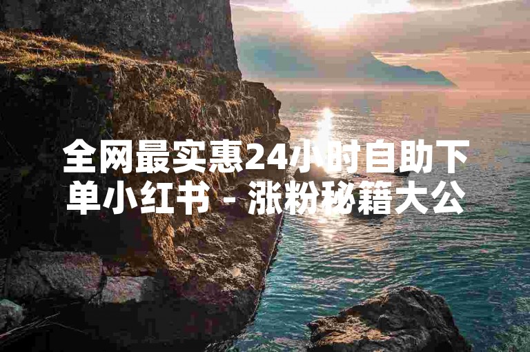 全网最实惠24小时自助下单小红书 - 涨粉秘籍大公开