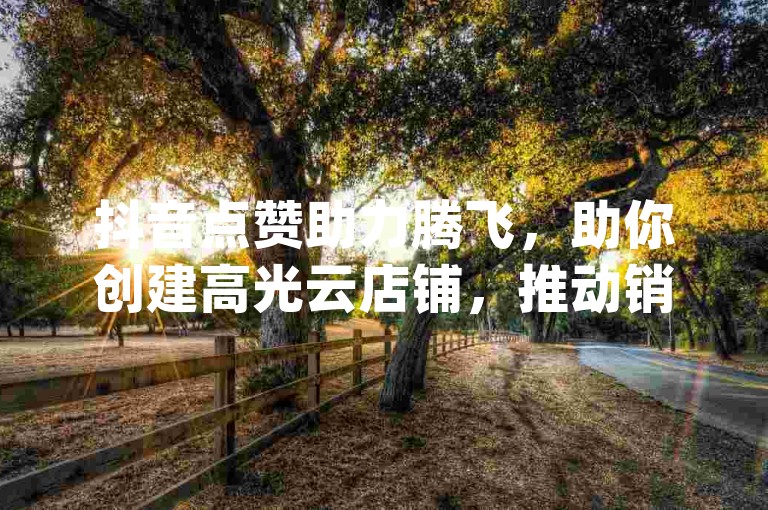 抖音点赞助力腾飞，助你创建高光云店铺，推动销量一路狂飙dy自助下单优惠-快手24h自助推广平台重磅登场!