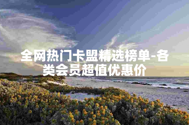 全网热门卡盟精选榜单-各类会员超值优惠价