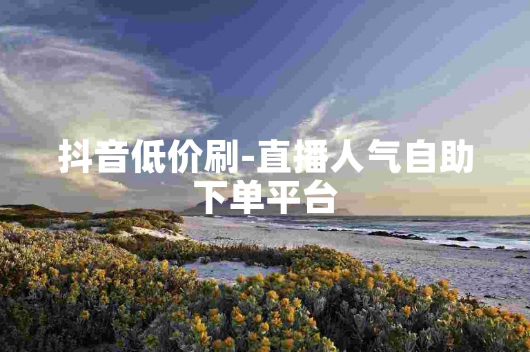抖音低价刷-直播人气自助下单平台
