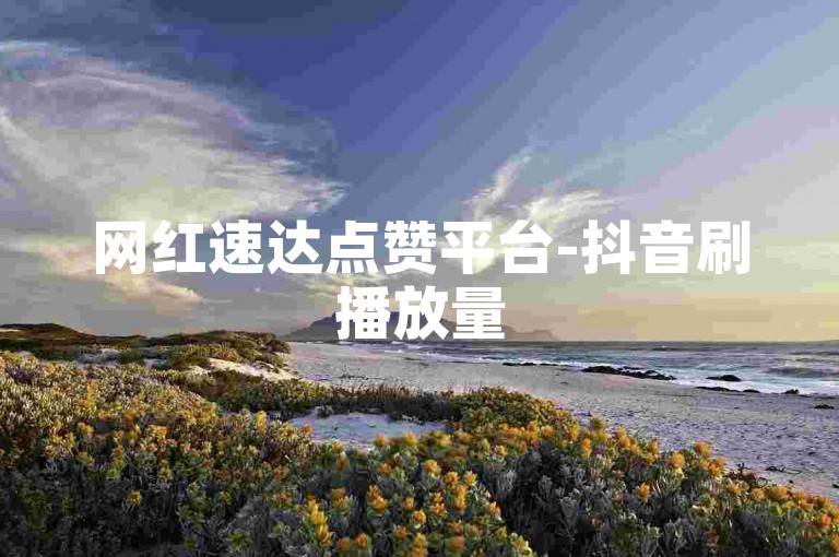 网红速达点赞平台-抖音刷播放量