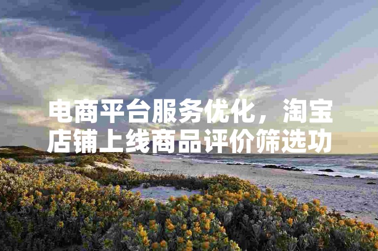 电商平台服务优化，淘宝店铺上线商品评价筛选功能