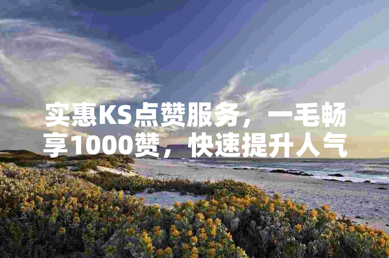 实惠KS点赞服务，一毛畅享1000赞，快速提升人气热度