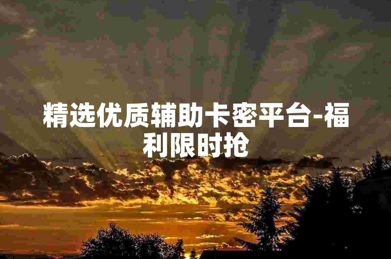 精选优质辅助卡密平台-福利限时抢