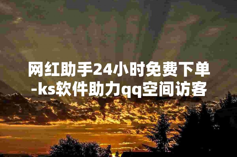 网红助手24小时免费下单-ks软件助力qq空间访客量提升