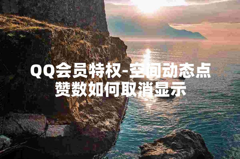 QQ会员特权-空间动态点赞数如何取消显示