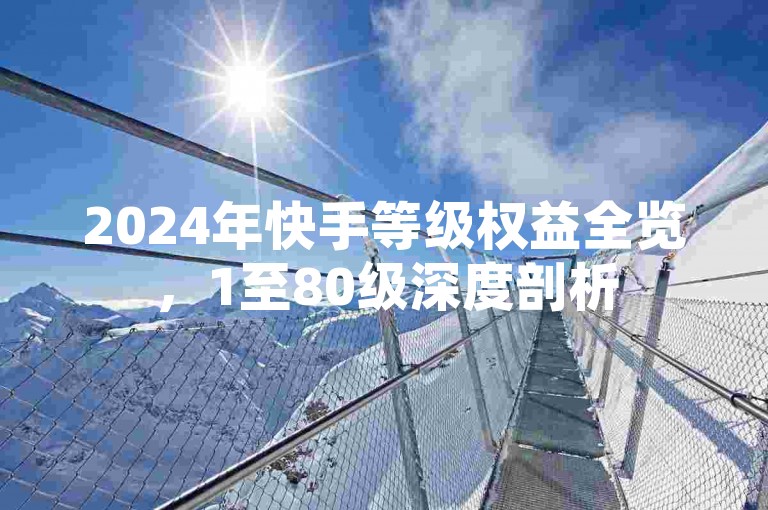 2024年快手等级权益全览，1至80级深度剖析