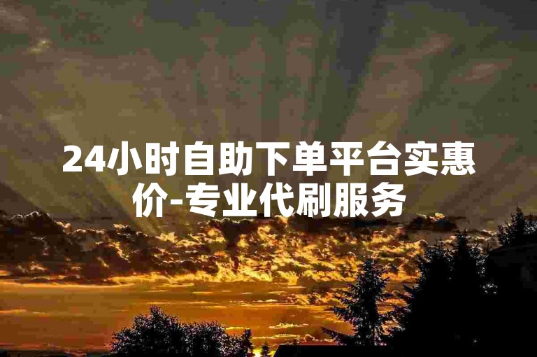 24小时自助下单平台实惠价-专业代刷服务