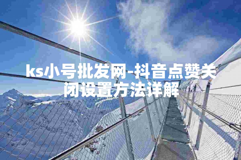 ks小号批发网-抖音点赞关闭设置方法详解