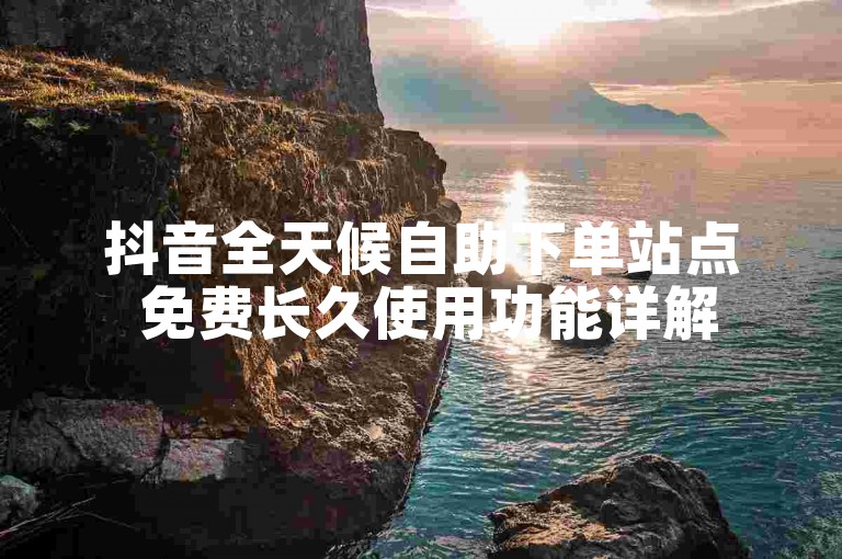 抖音全天候自助下单站点 免费长久使用功能详解