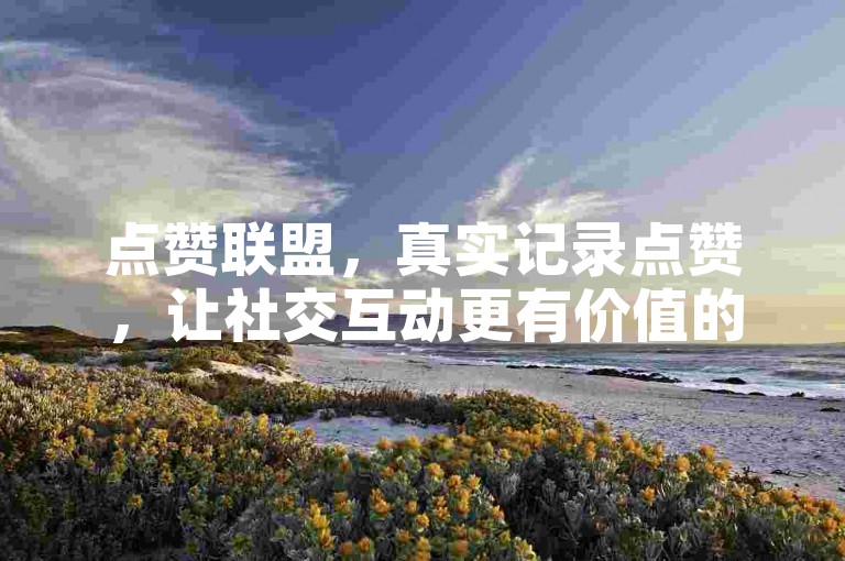 点赞联盟，真实记录点赞，让社交互动更有价值的平台