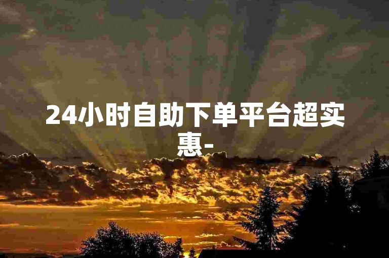 24小时自助下单平台超实惠-