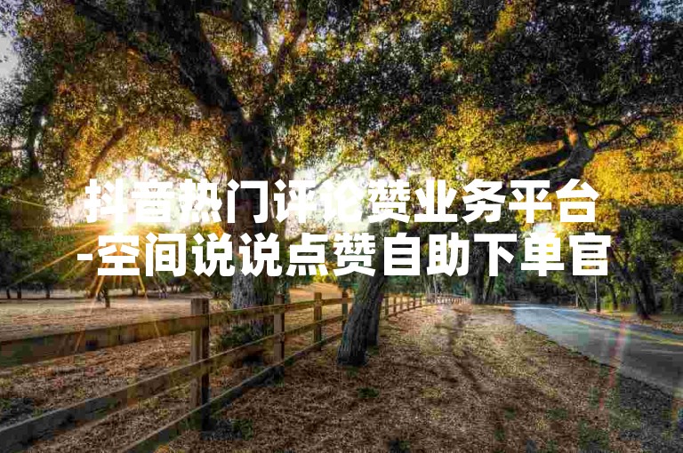 抖音热门评论赞业务平台-空间说说点赞自助下单官网
