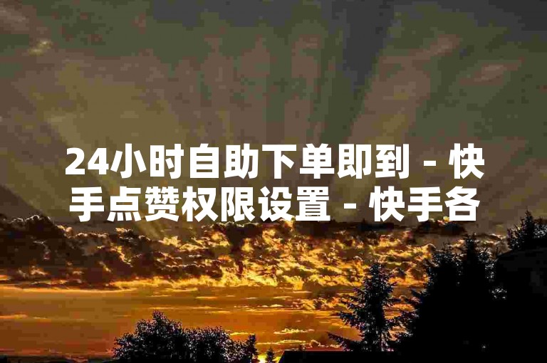 24小时自助下单即到 - 快手点赞权限设置 - 快手各等级刷量费用 - XX网软件下载攻略