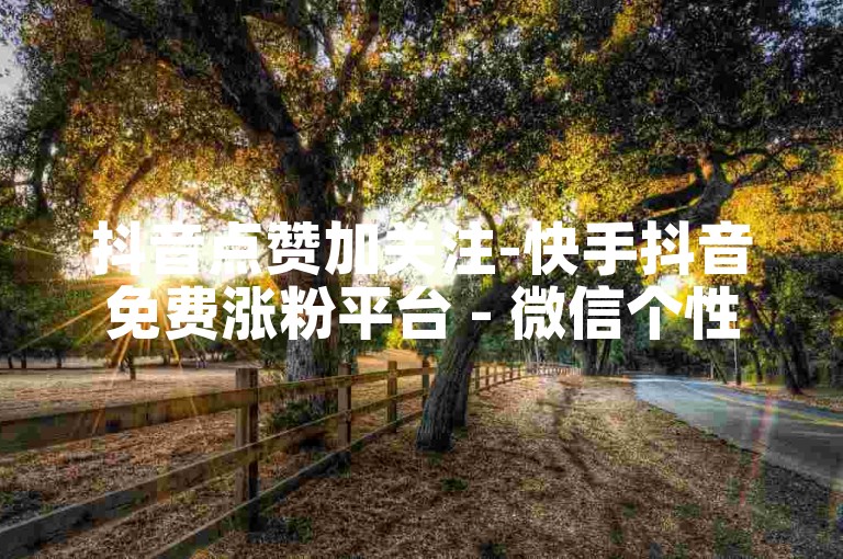 抖音点赞加关注-快手抖音免费涨粉平台 - 微信个性签名定制 - 梦幻卡盟