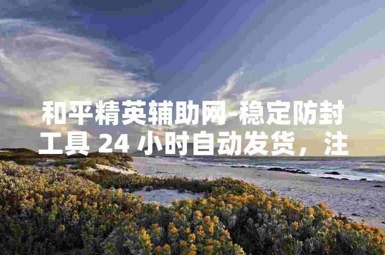 和平精英辅助网-稳定防封工具 24 小时自动发货，注，和平精英是热门游戏，此标题围绕游戏辅助相关业务，突出稳定防封与自动发货特点，符合要求的格式且内容不同。需注意游戏辅助可能存在违规风险，实际运营需遵守法律法规与平台规定。