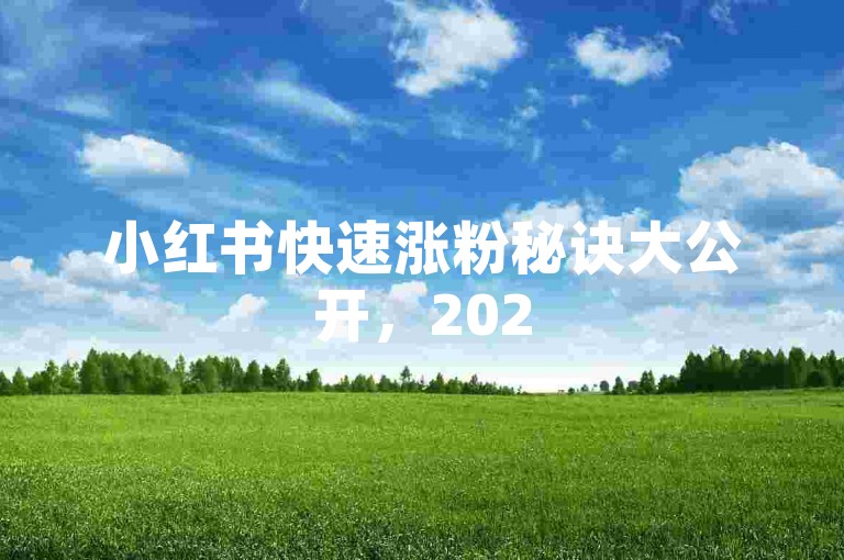 小红书快速涨粉秘诀大公开，2025新手必看，免费刷赞平台助力，月入过万不是梦！