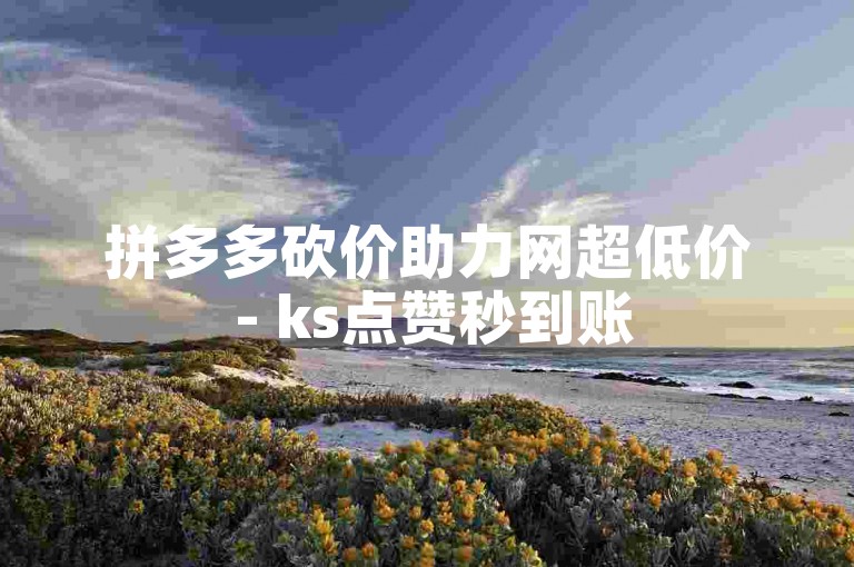拼多多砍价助力网超低价 - ks点赞秒到账