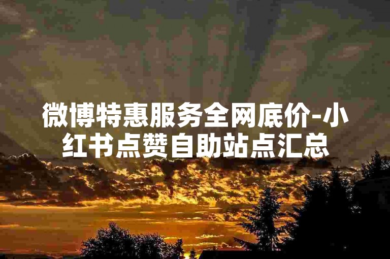 微博特惠服务全网底价-小红书点赞自助站点汇总