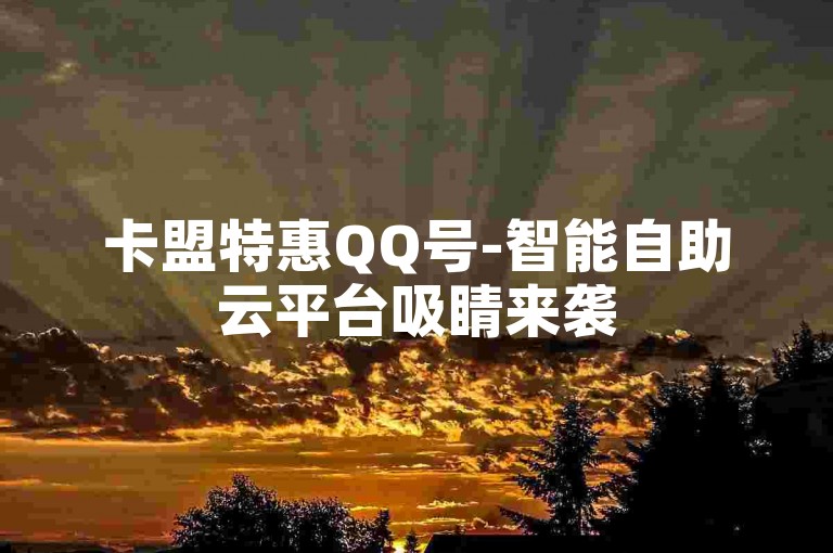 卡盟特惠QQ号-智能自助云平台吸睛来袭