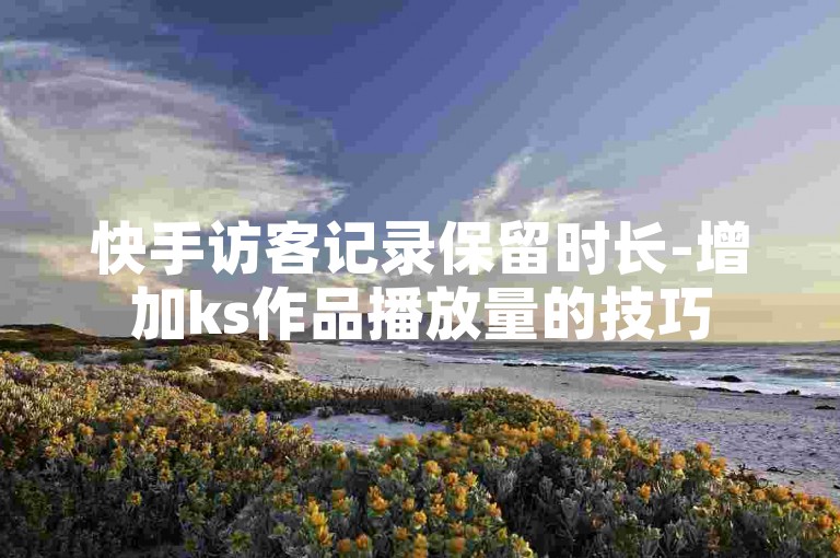 快手访客记录保留时长-增加ks作品播放量的技巧