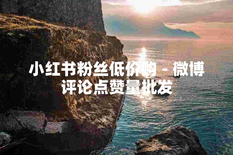 小红书粉丝低价购 - 微博评论点赞量批发