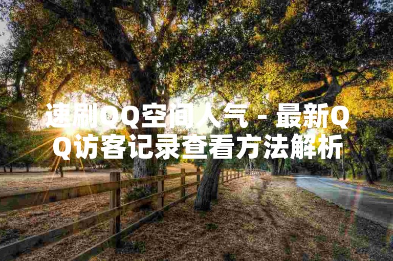 速刷QQ空间人气 - 最新QQ访客记录查看方法解析