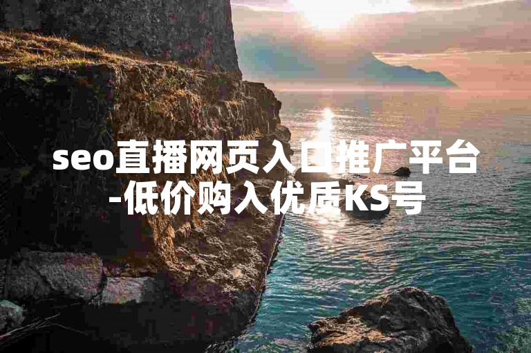 seo直播网页入口推广平台-低价购入优质KS号