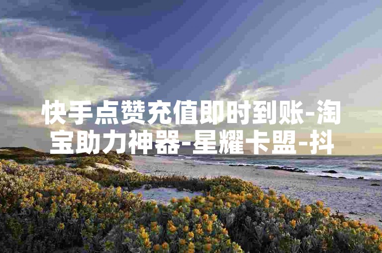 快手点赞充值即时到账-淘宝助力神器-星耀卡盟-抖音安卓充值优惠