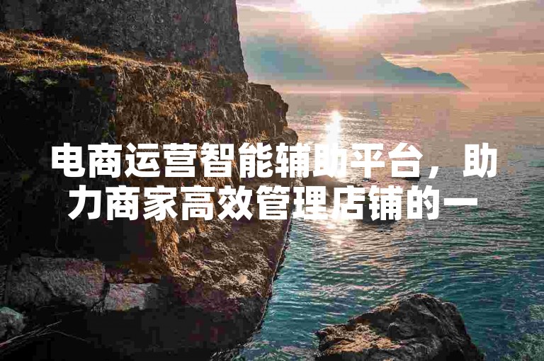 电商运营智能辅助平台，助力商家高效管理店铺的一站式便捷工具
