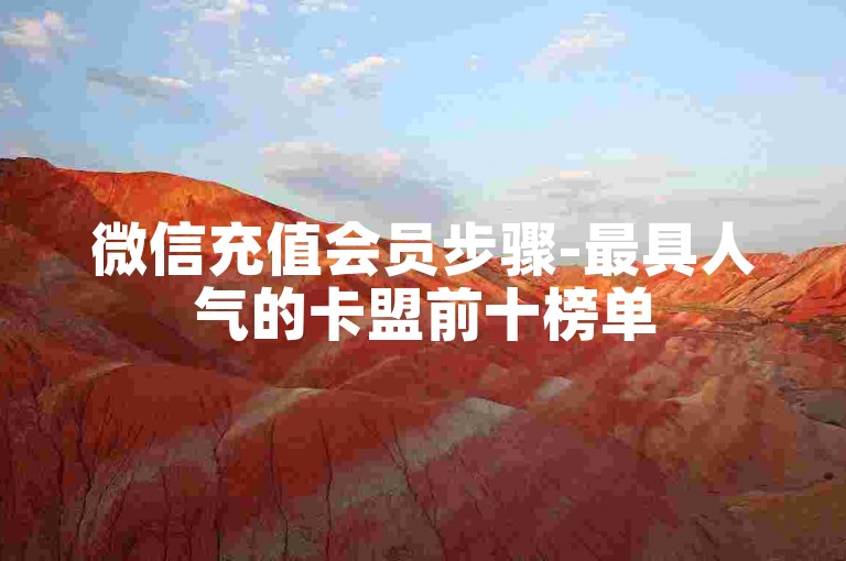 微信充值会员步骤-最具人气的卡盟前十榜单