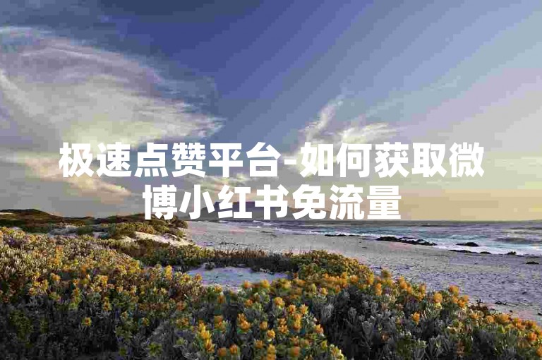 极速点赞平台-如何获取微博小红书免流量