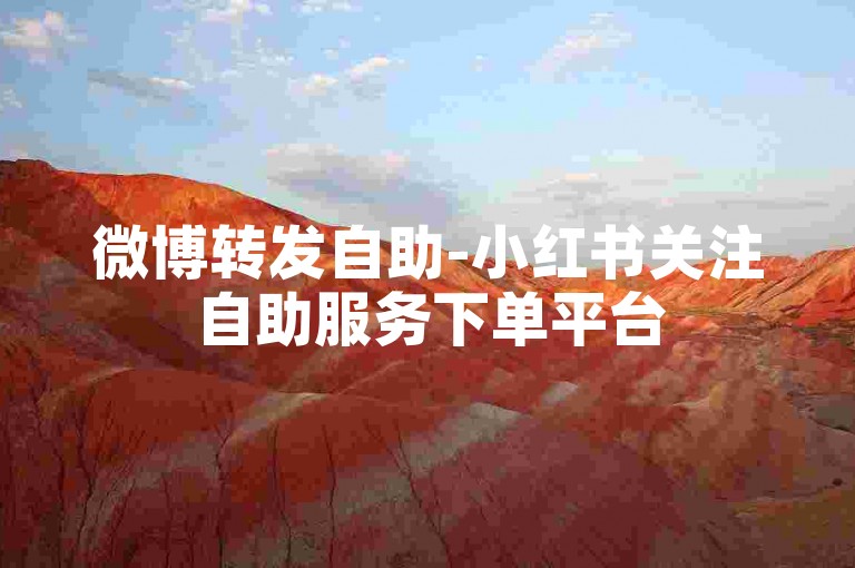 微博转发自助-小红书关注自助服务下单平台