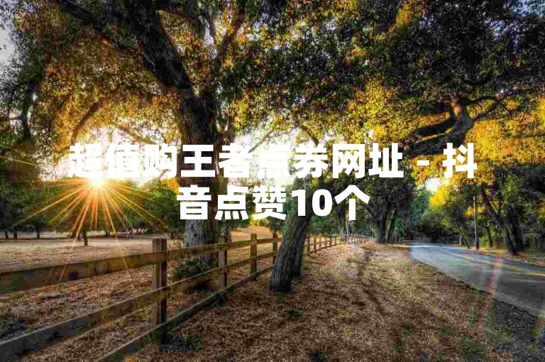 超值购王者点券网址 - 抖音点赞10个5毛可信否？