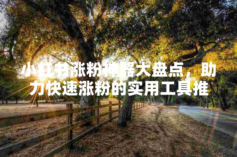 小红书涨粉神器大盘点，助力快速涨粉的实用工具推荐！2025必看