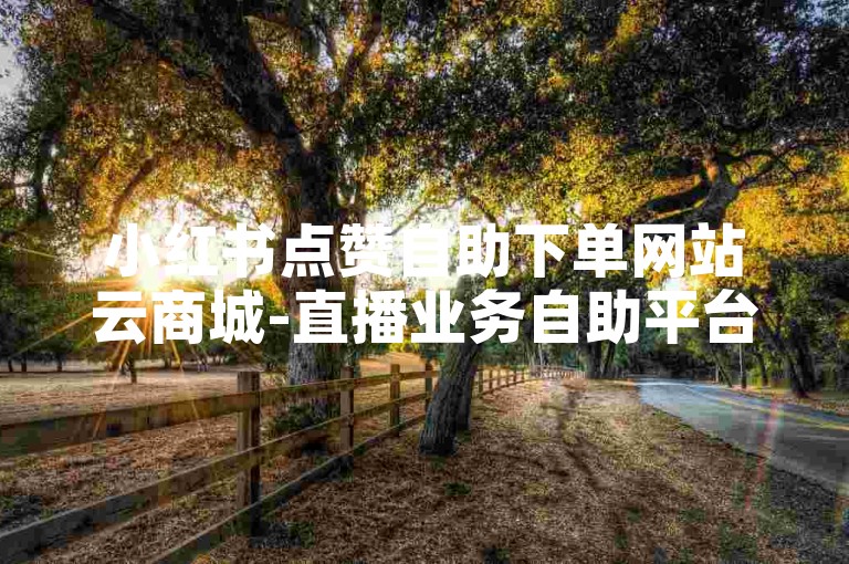 小红书点赞自助下单网站云商城-直播业务自助平台-弹幕互动站点-微博自助