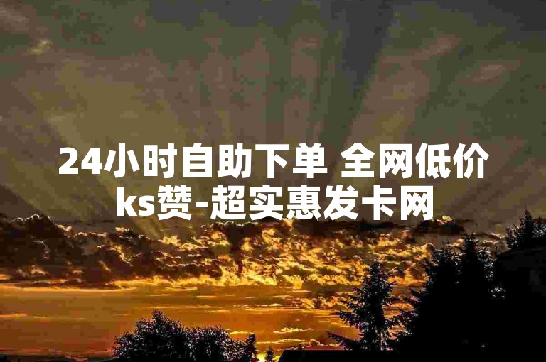 24小时自助下单 全网低价ks赞-超实惠发卡网