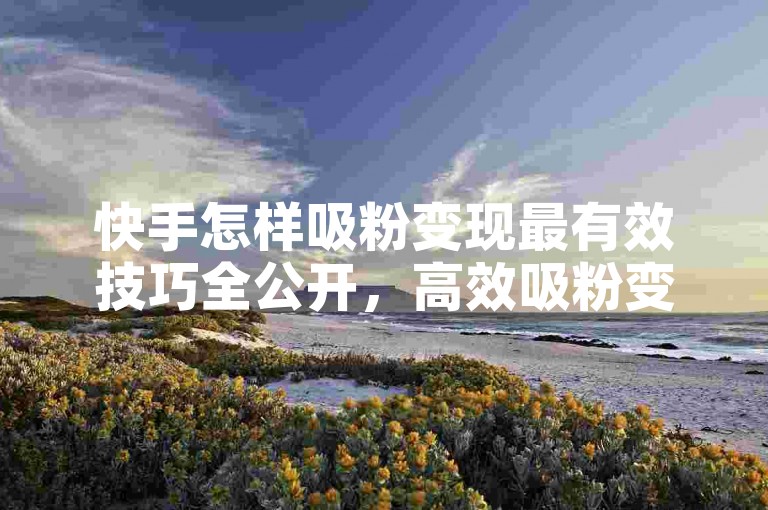 快手怎样吸粉变现最有效技巧全公开，高效吸粉变现的快手攻略剖析！2025必备-微信朋友圈自动点赞 - 淘宝砍价助力秘籍 - 微博秒赞工具免费领