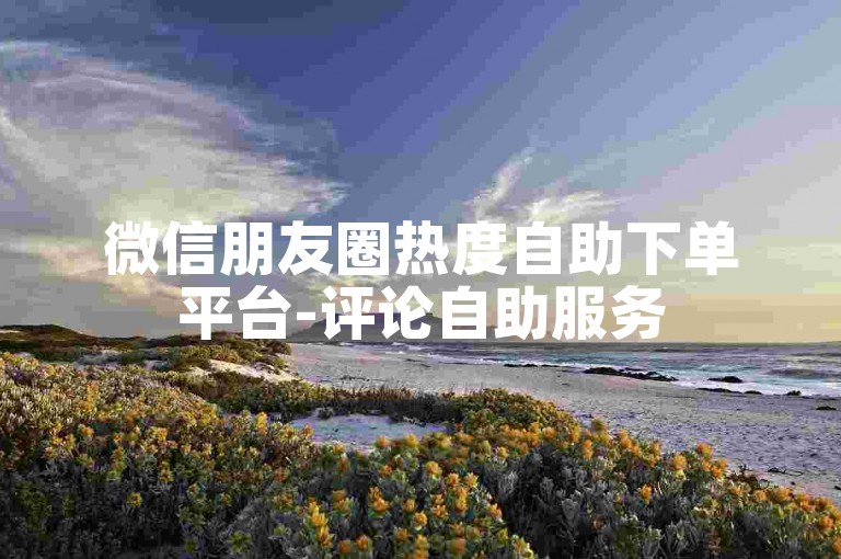 微信朋友圈热度自助下单平台-评论自助服务