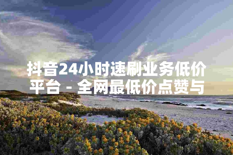 抖音24小时速刷业务低价平台 - 全网最低价点赞与播放量