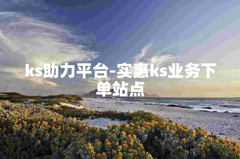 ks助力平台-实惠ks业务下单站点