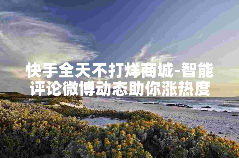 快手全天不打烊商城-智能评论微博动态助你涨热度