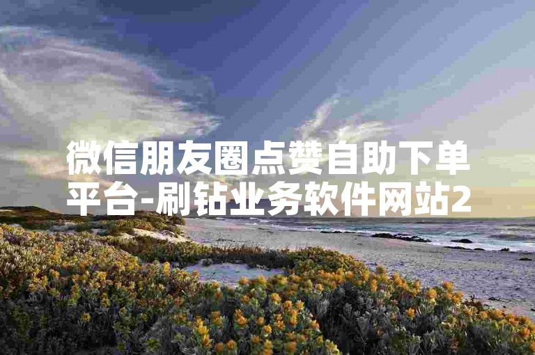 微信朋友圈点赞自助下单平台-刷钻业务软件网站2021
