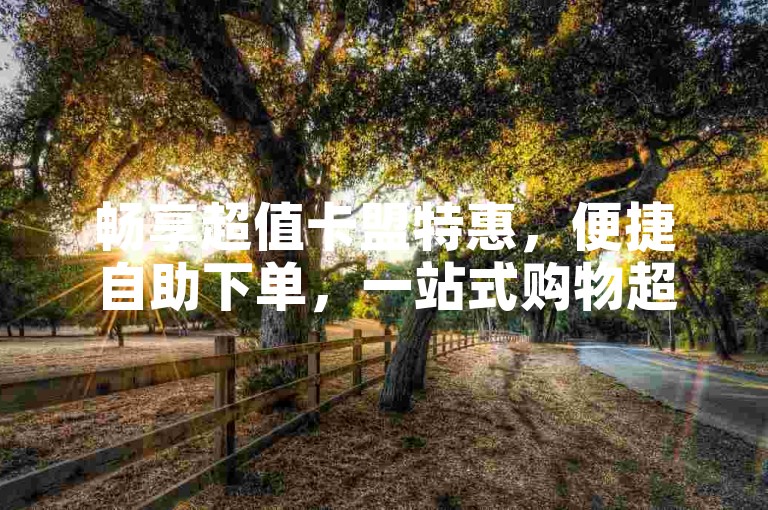 畅享超值卡盟特惠，便捷自助下单，一站式购物超省心
