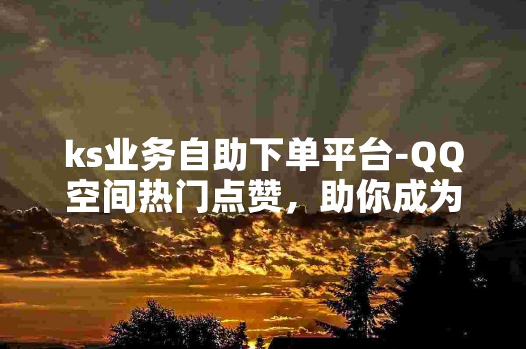 ks业务自助下单平台-QQ空间热门点赞，助你成为焦点