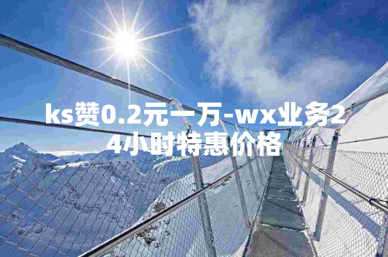 ks赞0.2元一万-wx业务24小时特惠价格
