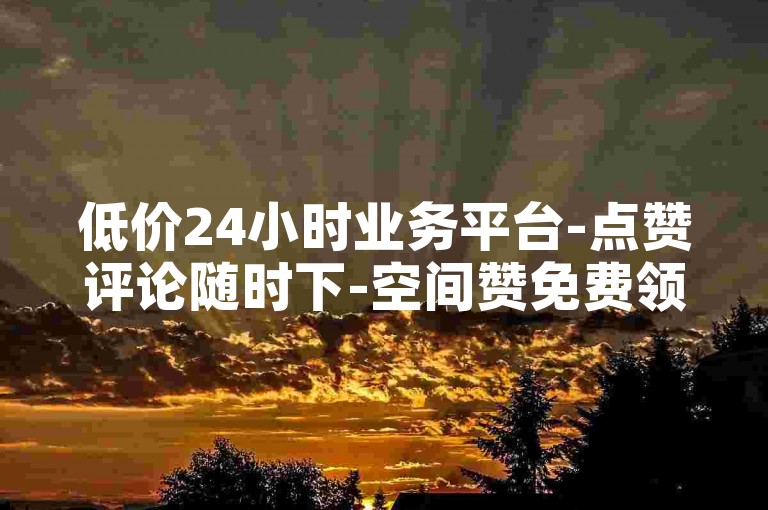 低价24小时业务平台-点赞评论随时下-空间赞免费领-抖快粉丝增长网站