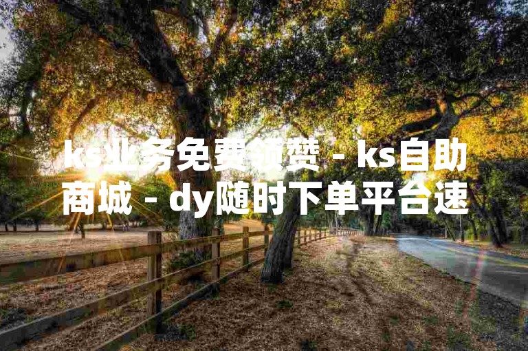 ks业务免费领赞 - ks自助商城 - dy随时下单平台速到账 - b站卡盟服务