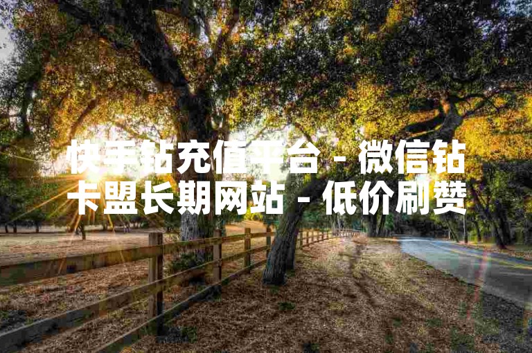 快手钻充值平台 - 微信钻卡盟长期网站 - 低价刷赞互动