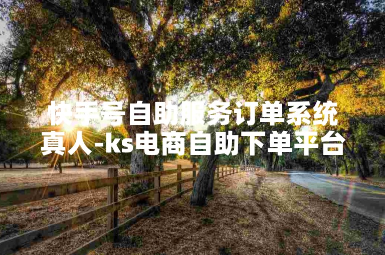 快手号自助服务订单系统真人-ks电商自助下单平台